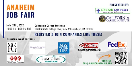 Anaheim Job Fair at California Career Institute tickets