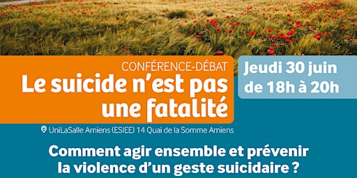 Conférence-débat : Le suicide n’est pas  une fatalité