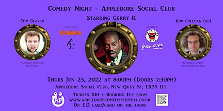 Comedy Night - Appledore Social Club - Thurs Jun 23 @ 8pm primary image