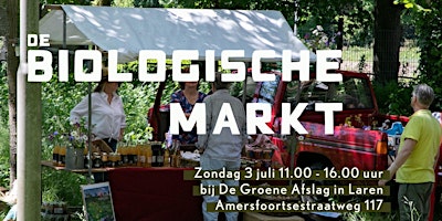 Marktkraam op de Biologische Markt bij De Groene Afslag 3 juli