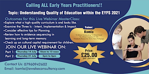Understanding Quality of Education within the EYFS 2021