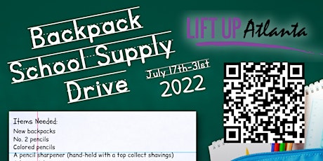 Lift Up Atlanta's 2022 Back to School Supply Drive primary image