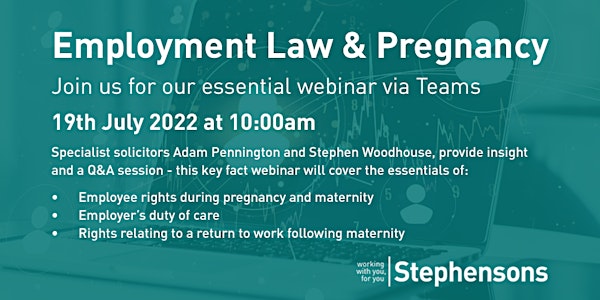 Employers - Join us for a Webinar on employment law and pregnancy