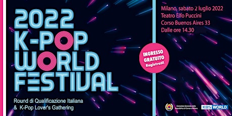 Qualificazione italiana “K pop World festival 2022” biglietti