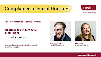 MSB Solicitors – Compliance in Social Housing tickets