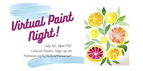 Virtual Paint Night: Orange Squeeze! tickets