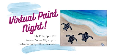 Virtual Paint Night: Beach Baby Turtles!