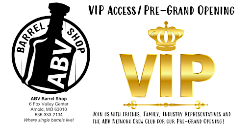 ABV Barrel Shop / Pre-Grand Opening VIP Access