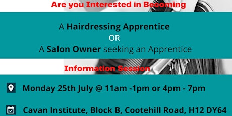 Cavan Monaghan Education & Training Board Hairdressing Apprenticeship Event tickets