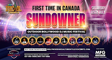 SUNDOWNER - FIRST EVER: BOLLYWOOD | EDM | BHANGRA Outdoor DJ Music Festival