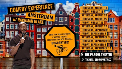Comedy Experience Amsterdam with Rachman Blake tickets