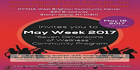 DST SIAC May Week 2017 Community Program - Seven Dimensions of Wellness primary image