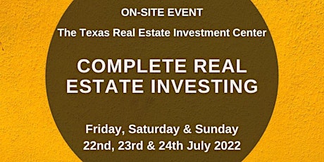 Complete Real Estate Investing (On-Site Event) tickets