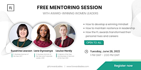Free Mentoring Session with Award Winning Women Leaders entradas