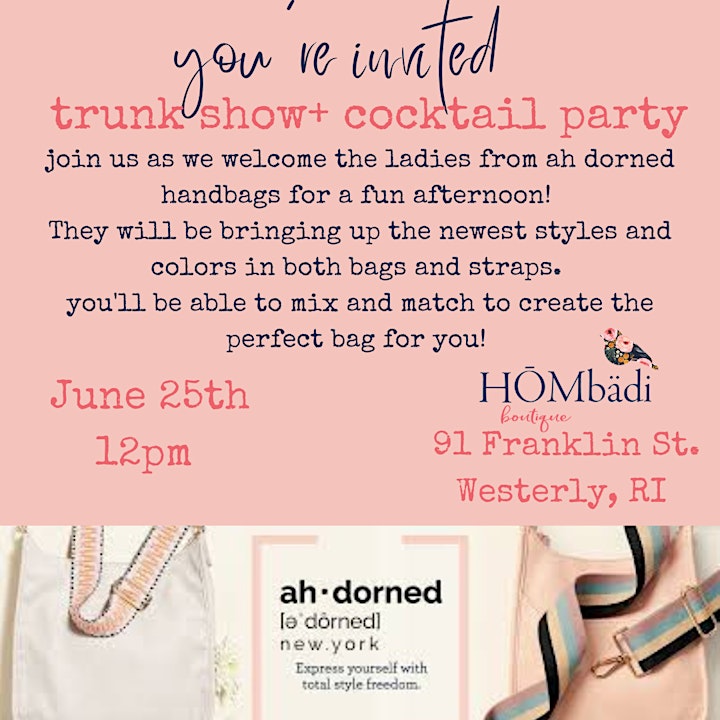Ah Dorned Cocktail Party and Trunk Show! image