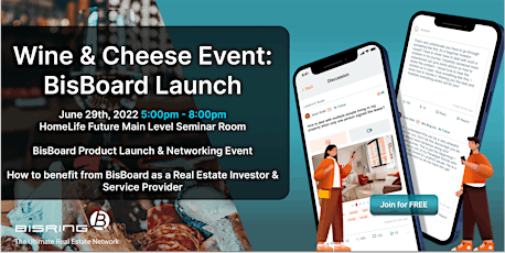 Wine & Cheese: BisBoard Product Launch & Networking Event tickets