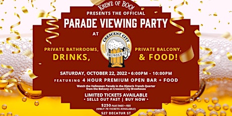 Krewe of Boo's Parade Viewing Party at the Crescent City Brewhouse
