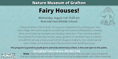 The Nature Museum of Grafton - Fairy Houses! tickets