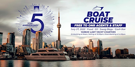 ONR 5 Year Anniversary Celebration Boat Cruise tickets