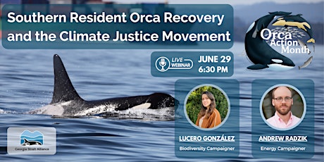 Hauptbild für Southern Resident Orca Protection and the Climate Justice Movement