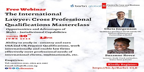 The International Lawyer: Cross Professional Qualifications Masterclass tickets