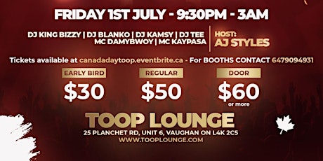 CANADA DAY CELEBRATION PARTY tickets