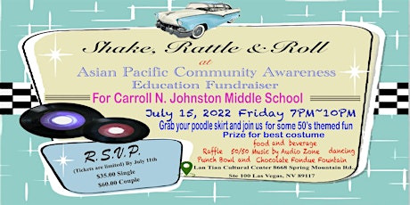 1950s dance party fundraiser for Carol N Johnston middle school tickets