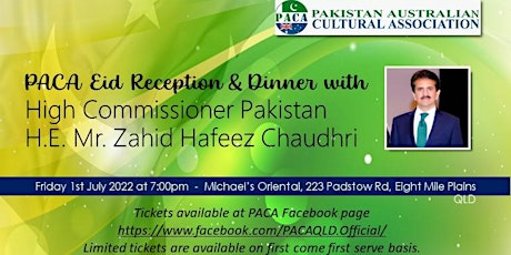 PACA Eid Milan & Dinner (2022) with High Commissioner Pakistan tickets