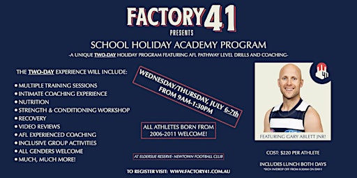 School Holiday Academy Program- Factory 41