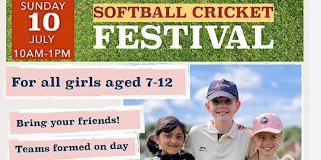 FREE 7-12yr old GIRLS Softball Cricket Festival tickets