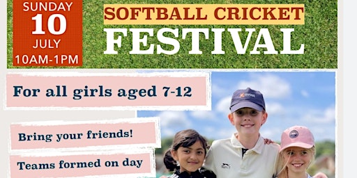 FREE 7-12yr old GIRLS Softball Cricket Festival