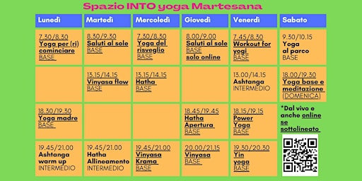 Vinyasa Flow DAL VIVO martedì 13.15/14.15, (base)
