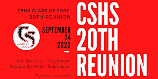 CSHS Class of 2002 Twenty Year Reunion