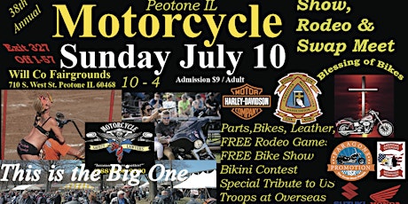 38th Annual Peotone-IL Motorcycle SHow, Rodeo & Seap Meet tickets