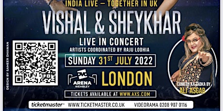 Vishal and Sheykar live in concert with Ali Asgar tickets