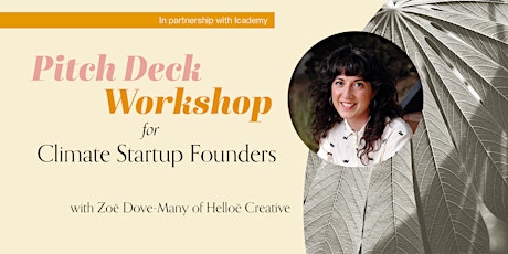 Pitch Deck Workshop for Climate Startups billets