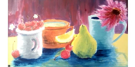 Colorful Still Life with Cups - children painting workshop [LIVE in ZOOM]