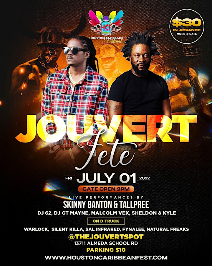 THE 20TH ANNIVERSARY JOUVERT HOUSTON  FRIDAY JULY image