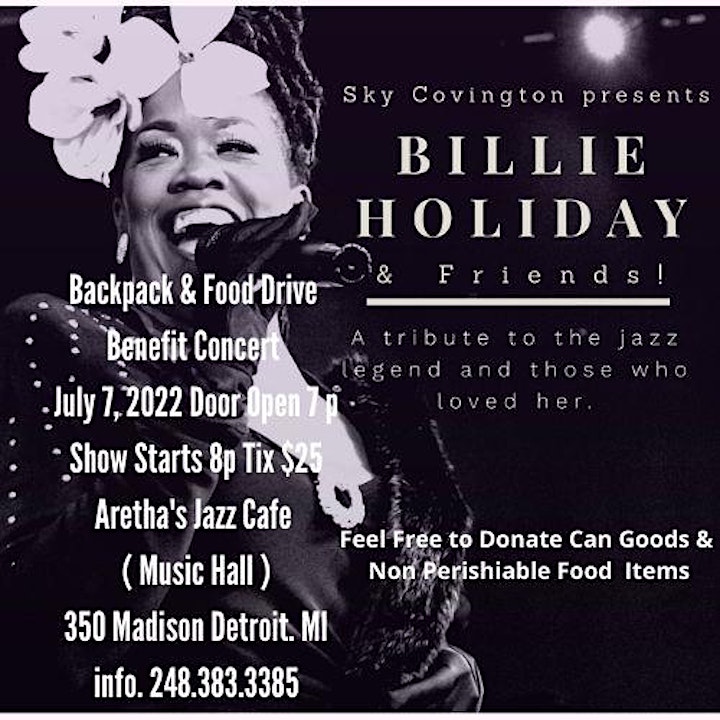 The 22nd  Annual  Billie Holiday Tribute  Benefit Concert  Backpack Drive image