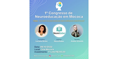 Imagem principal do evento 1º Congresso de Neuroeducação em Mococa