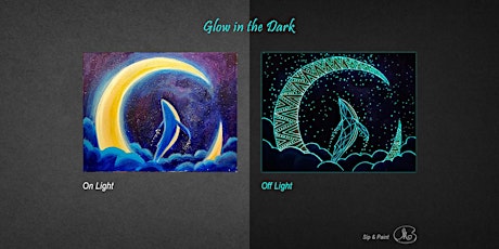 Sip and Paint (Glow in the Dark): Blue Whale (8pm Sat) tickets