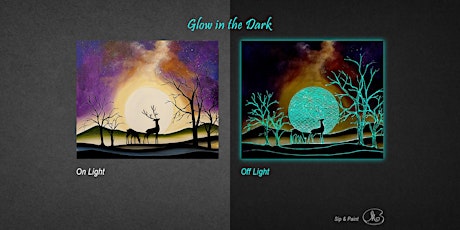 Sip and Paint (Glow in the Dark): Galaxy Night with Deer (8pm Sat) tickets