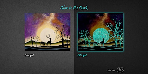 Sip and Paint (Glow in the Dark): Galaxy Night with Deer (8pm Sat)