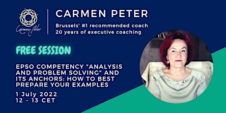 Free session-EPSO Competency "Analysis and problem solving" and its anchors tickets