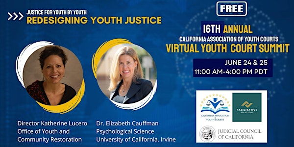 Redesigning Youth Justice:16th Annual Youth Court Summit  June 24 & 25