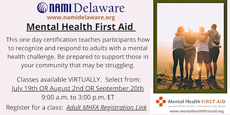 Adult Mental Health First Aid Training tickets