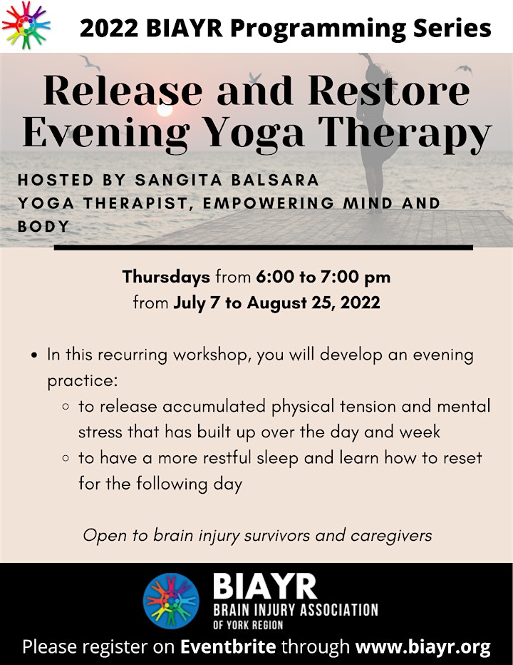 Yoga Therapy for Brain Injury - 2022 BIAYR Programming Series image