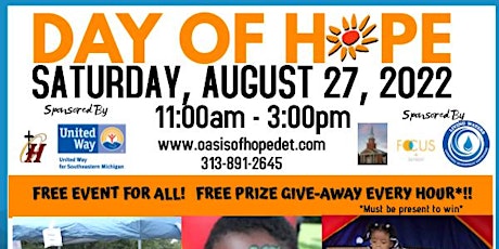 Oasis of Hope Annual Day of Hope - FREE Family & Back to School Event tickets