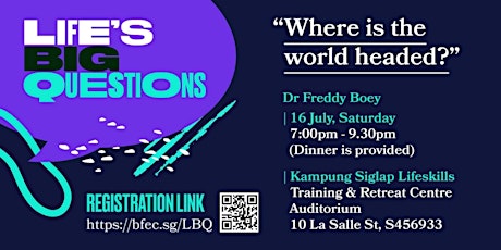Life’s Big Questions - Session #1 on 16 July (Sat) tickets