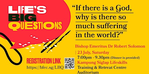 Life’s Big Questions - Session #2 on 23 July (Sat) primary image
